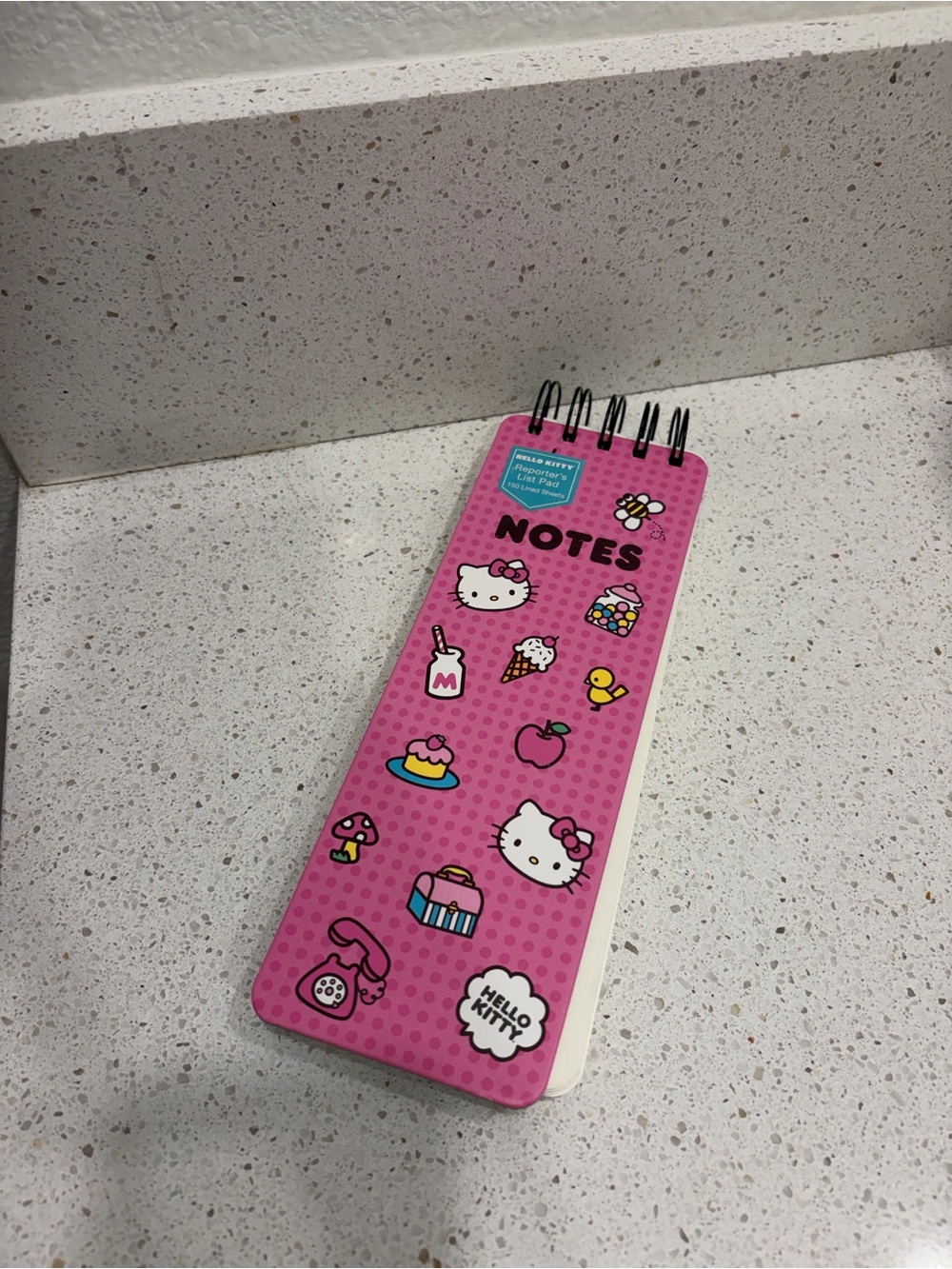 Hello Kitty Pink Milk Reporter List Pad Mini Notebook NEW